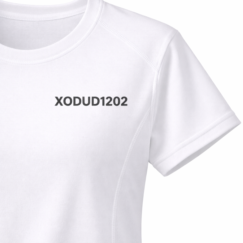 XODUD1202 여성 피트니스 기능성 반팔 티셔츠 (화이트)